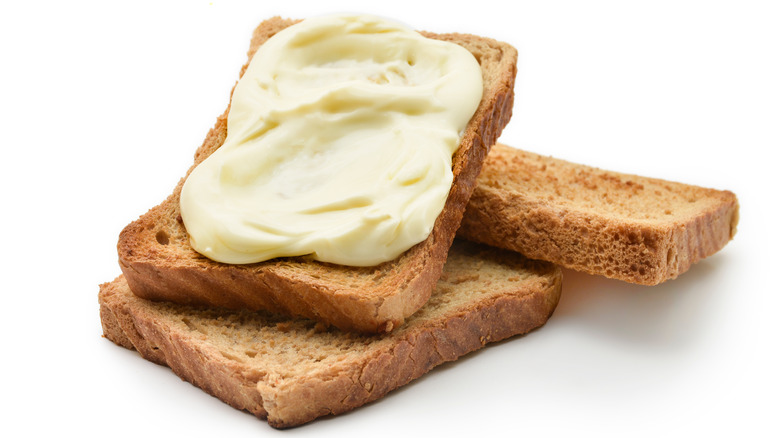 Cheese spread on bread