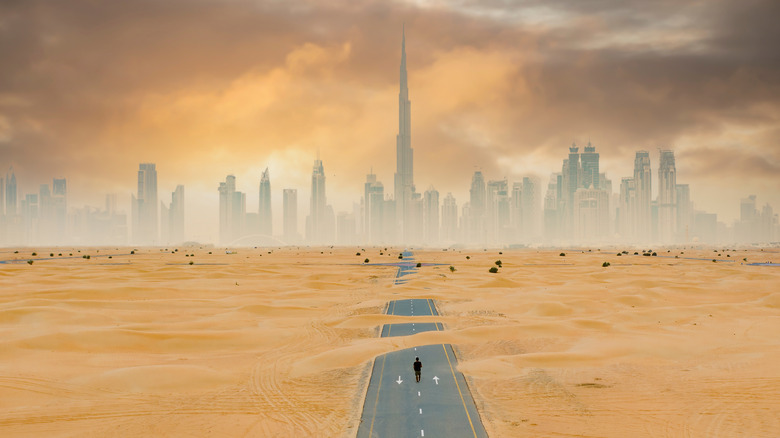 Photo of sand dunes in Dubai