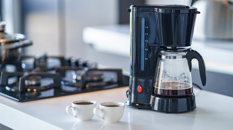 Coffeemaker on counter