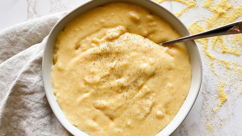 bowl of creamy polenta