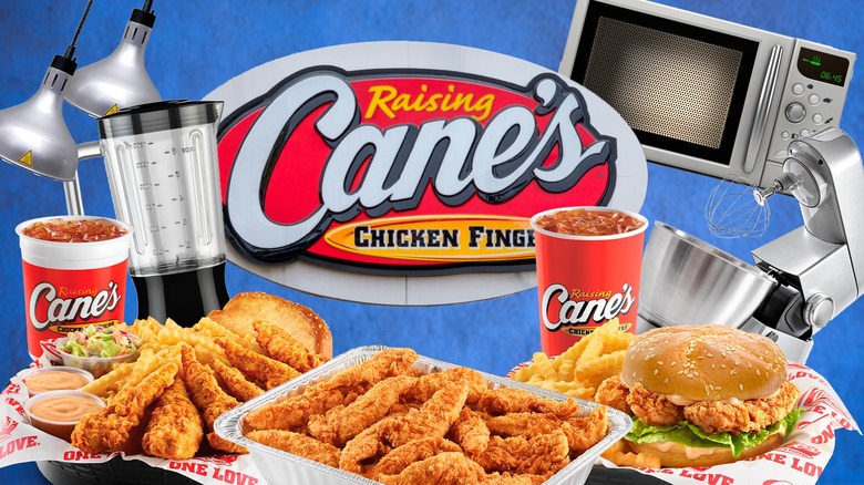 Raising Canes food with logo