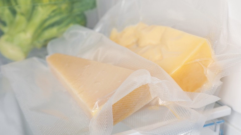 Vacuum sealed cheese