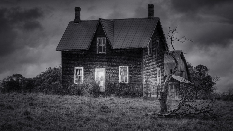 creepy farm ranch house