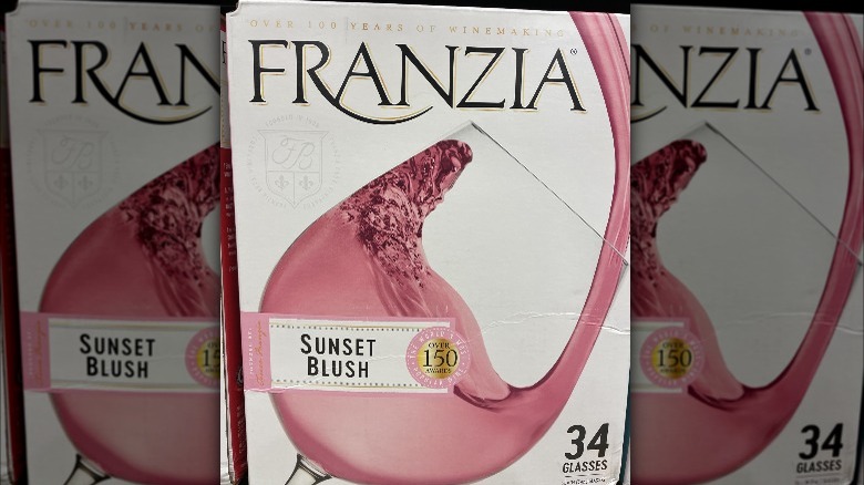 box of Franzia wine