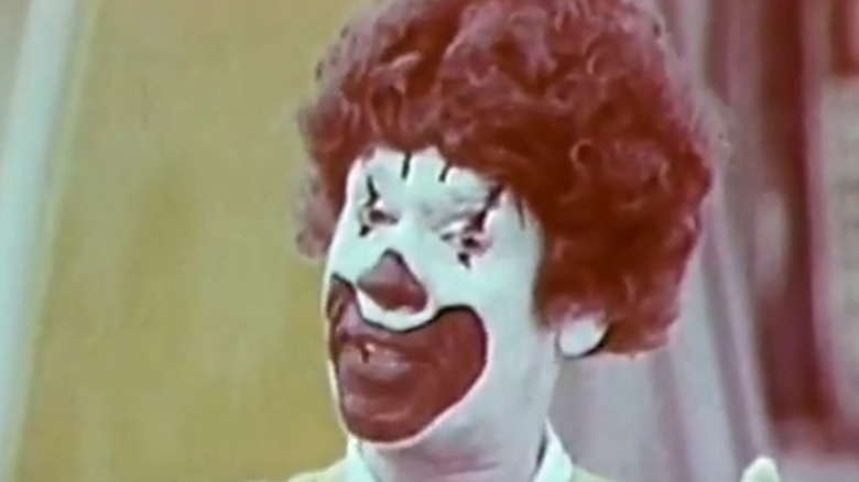 Ray Rayner dressed as Ronald McDonald 