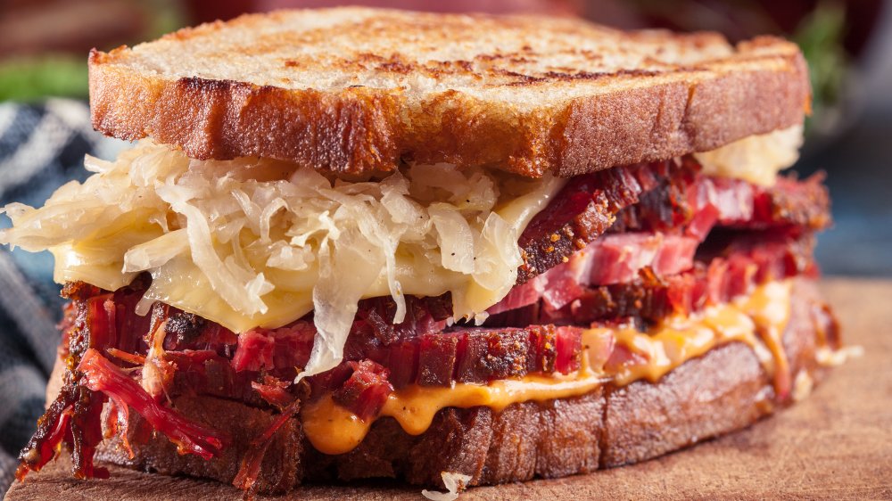 A reuben sandwich