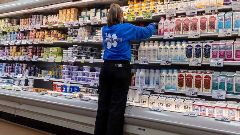 Trader Joe's employee restocking