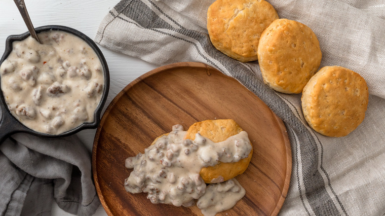 Southern classic biscuits and gravy