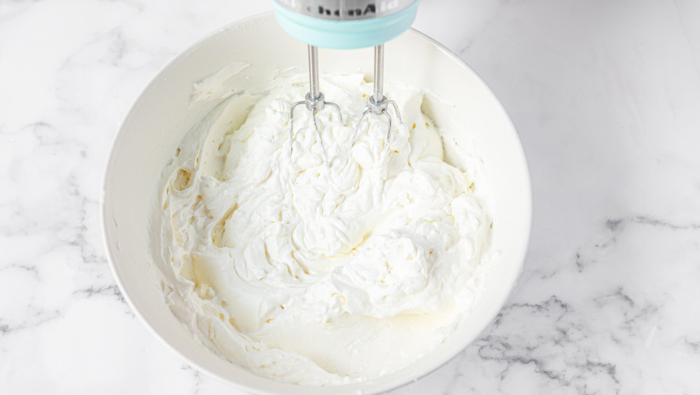 making whipped cream for copycat Hostess cupcakes