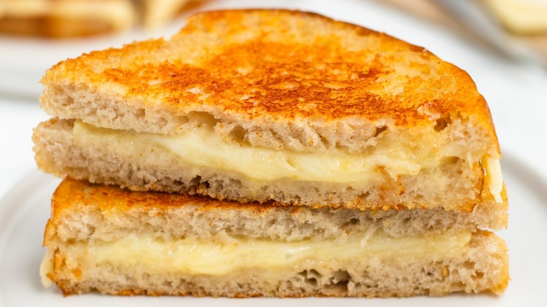 grilled cheese sandwich on plate