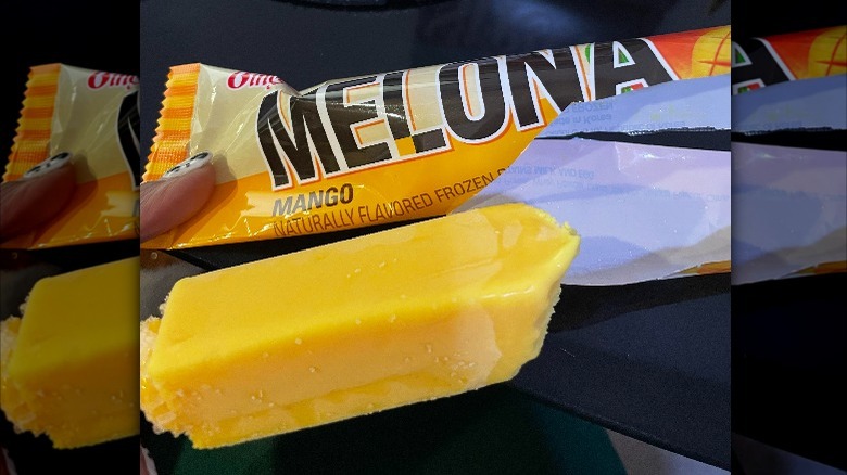 A mango-flavored Melona Ice Cream Bar