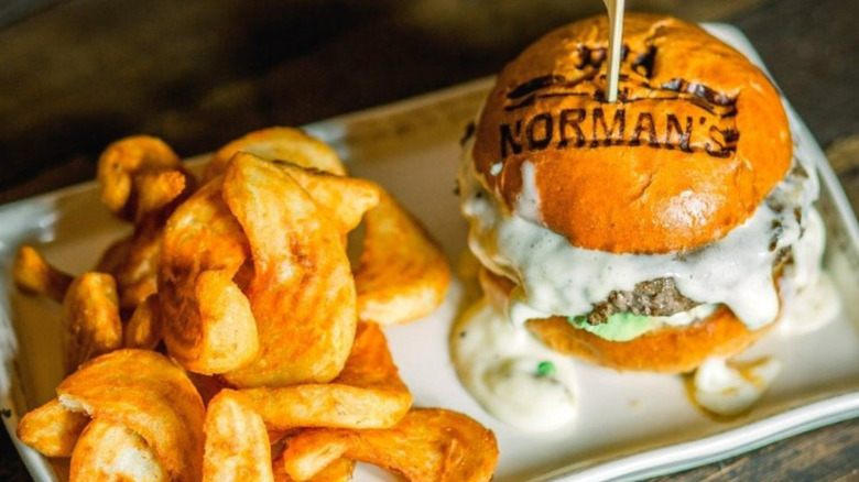 Nic and Norman's gourmet burger 