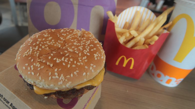 McDonald's burger and fries