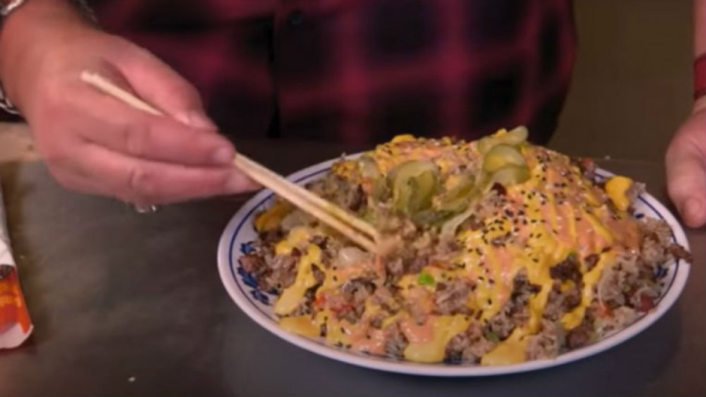 Guy Fieri eats Cheeseburger Fried Rice