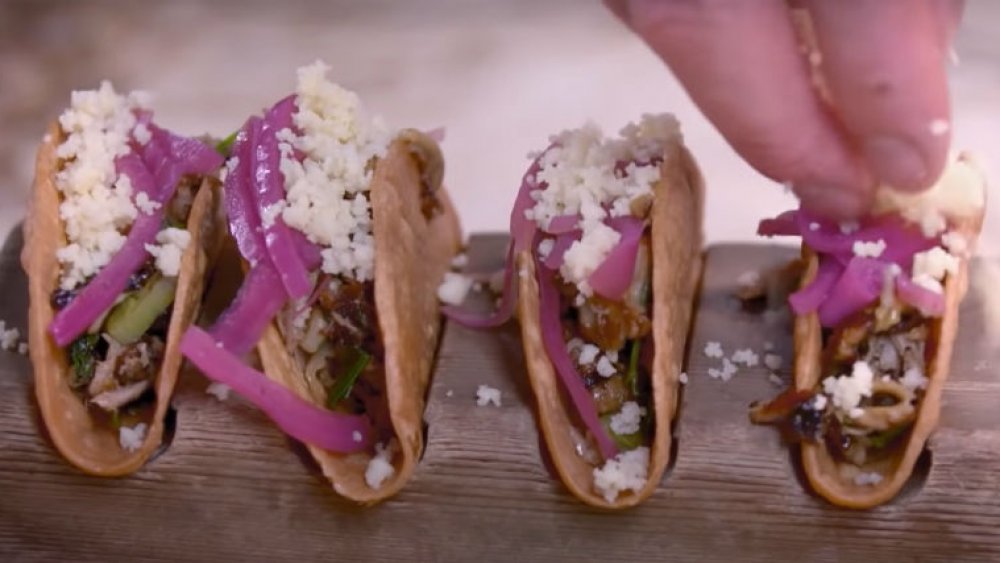 Guy Fieri eats Duck Tongue Tacos