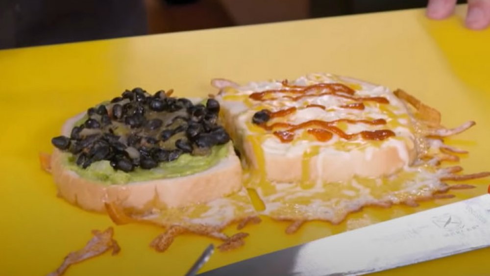 Guy Fieri eats Inside Out Grilled Cheese