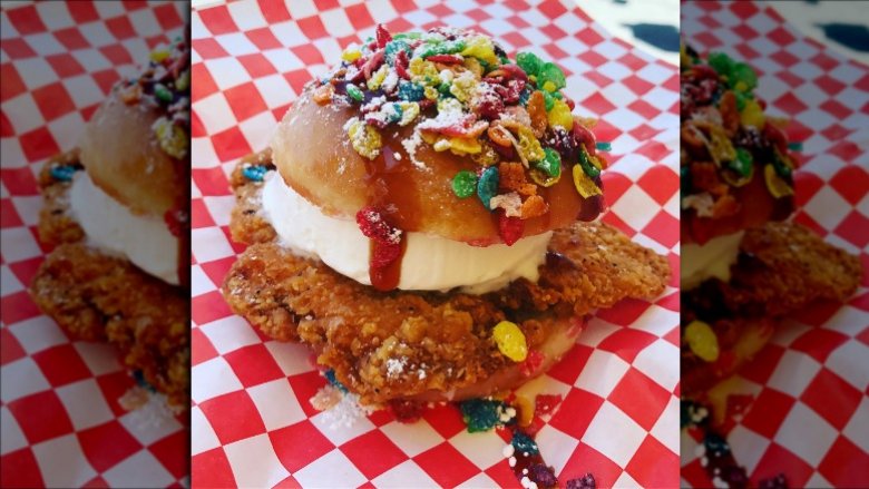 Krispy Kreme ice cream chicken sandwich 