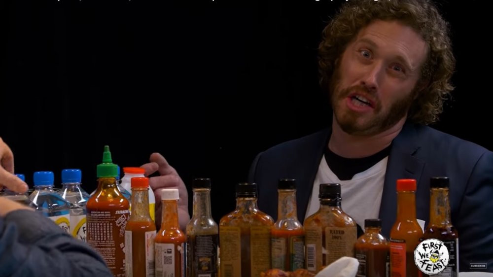 T.J. Miller told Hot Ones he almost fought an audience member