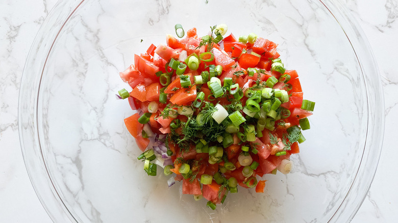 creamy pasta salad vegetables