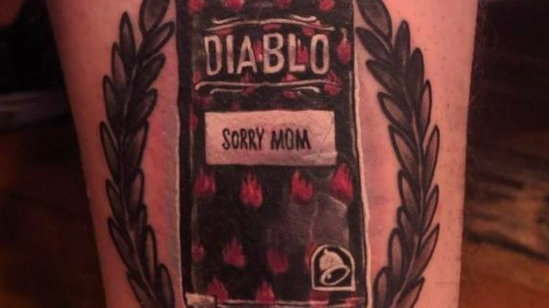 Taco Bell Diablo sauce tattoo