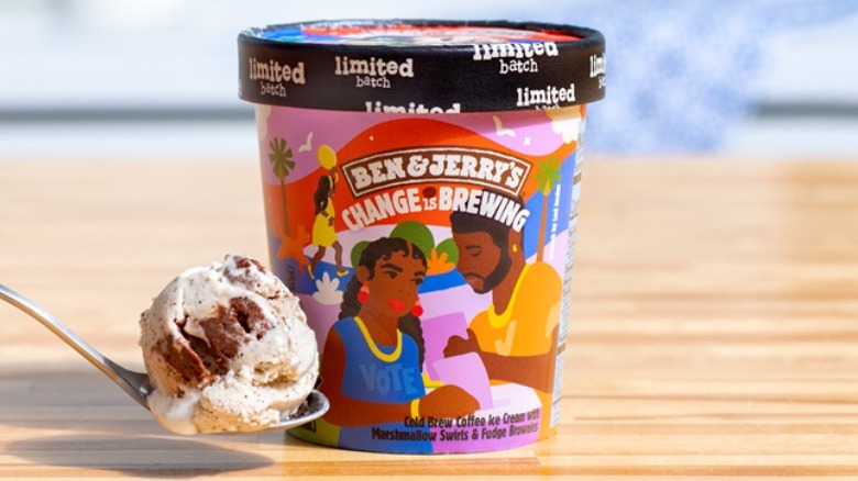 Ben & Jerry's "Change is Brewing" pint