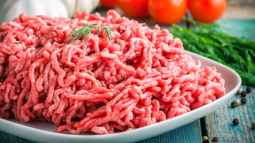 raw minced beef