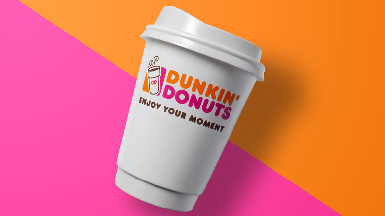 A cup of coffee from Dunkin'