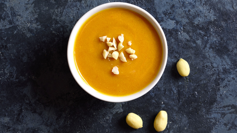 Peanut butter sauce in bowl