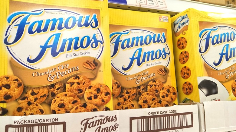 boxes of Famous Amos cookie