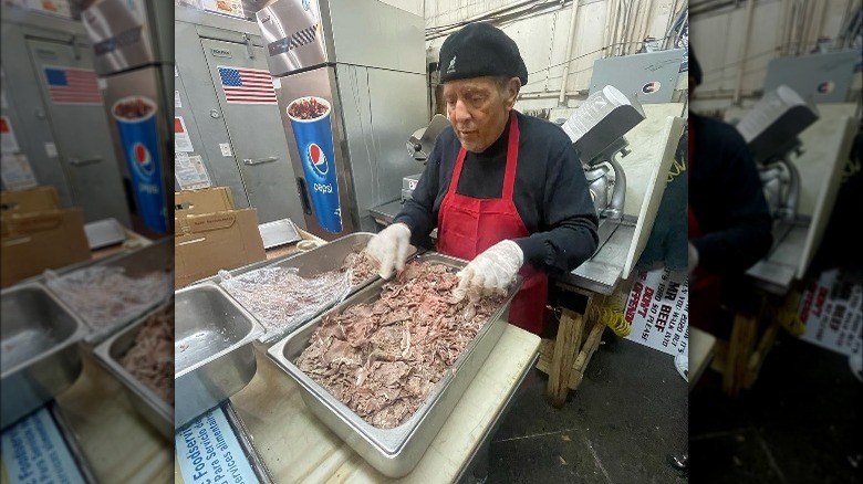 Joseph Zucchero working at Mr. Beef