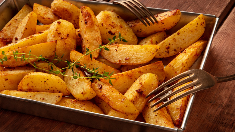 Steam roasted potatoes