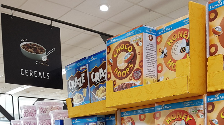 Irish Aldi cereal box aisle