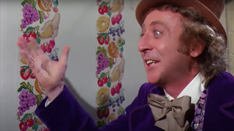 Willy Wonka and lickable wallpaper