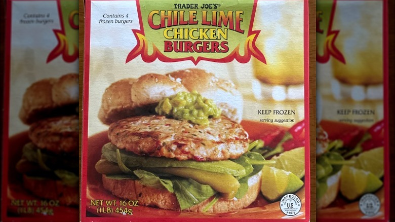 Trader Joe's discontinued Chile Lime Chicken Burgers 