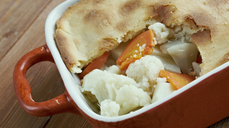 Closeup of Woolton Pie dish