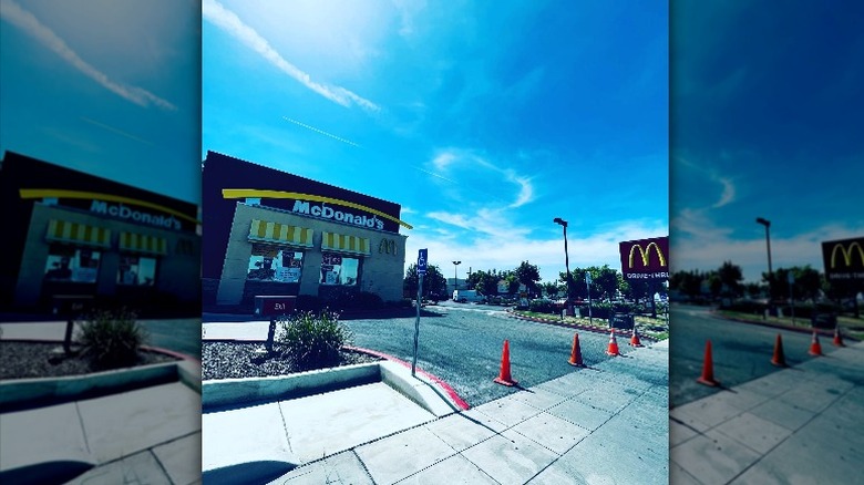 The closed location of McDonald's in Sanger, CA