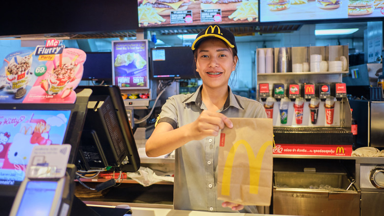 Young McDonald's employee