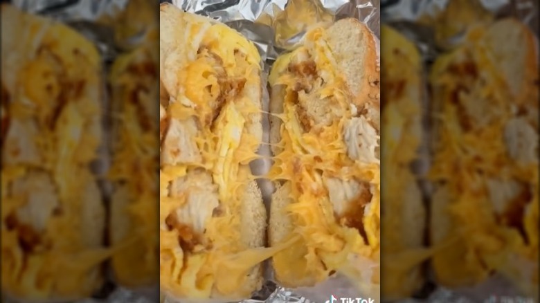 Popeyes' P.E.C. breakfast sandwich.