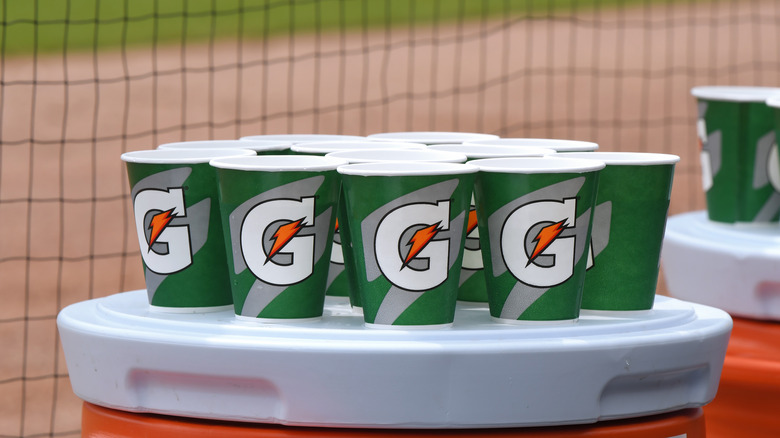 Cups of gatorade