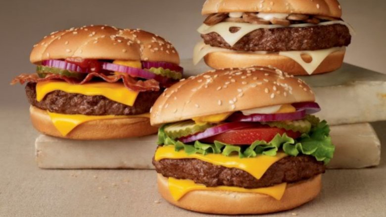 The Arch Deluxe line of burgers