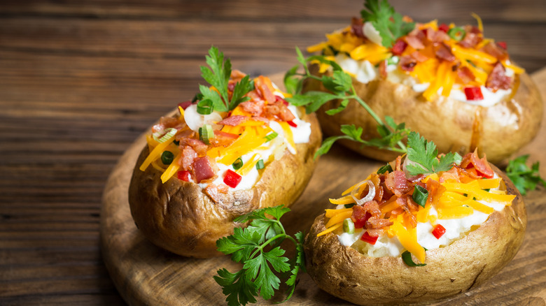 loaded baked potatoes