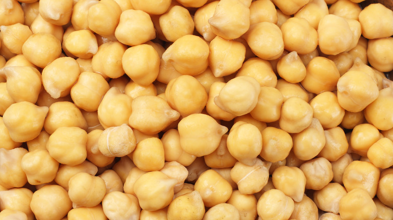 closeup of chickpeas