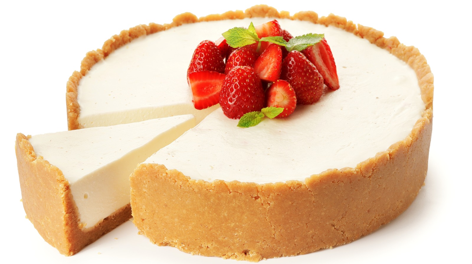 Cheesecake на белом фоне