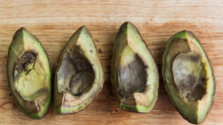 Discolored avocados