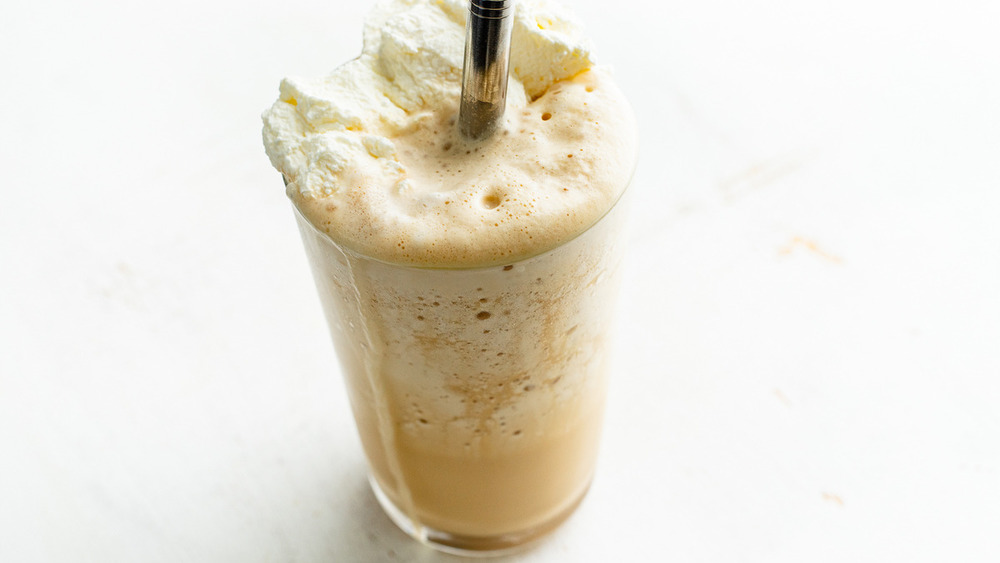 frappuccino recipe served with straw