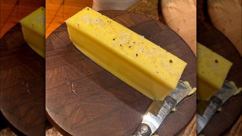 Guarnaschelli's salt and pepper-covered butter