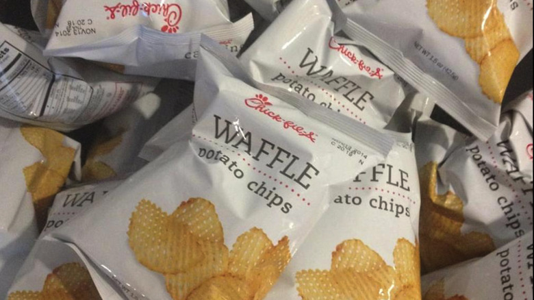 Assortment of Chick-fil-A waffle chips