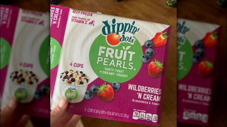 dippin' dots fruit pearls package from aldi