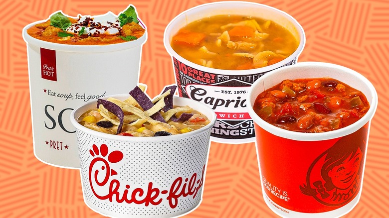 Four fast food soups