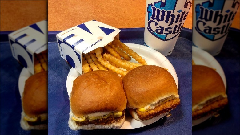 White Castle Fish Slider meal